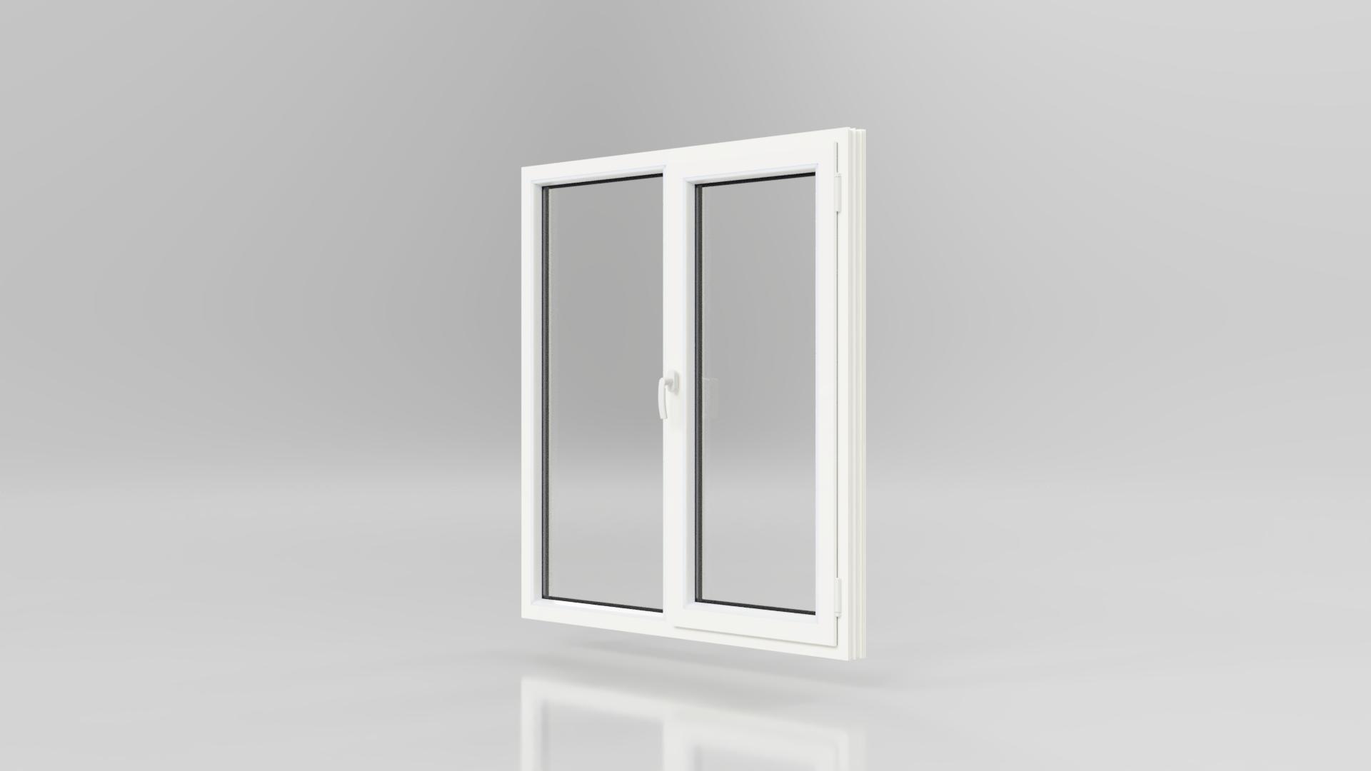 FENÊTRE PVC 2 VANTAUX 1 OUVRANT DROITE OB