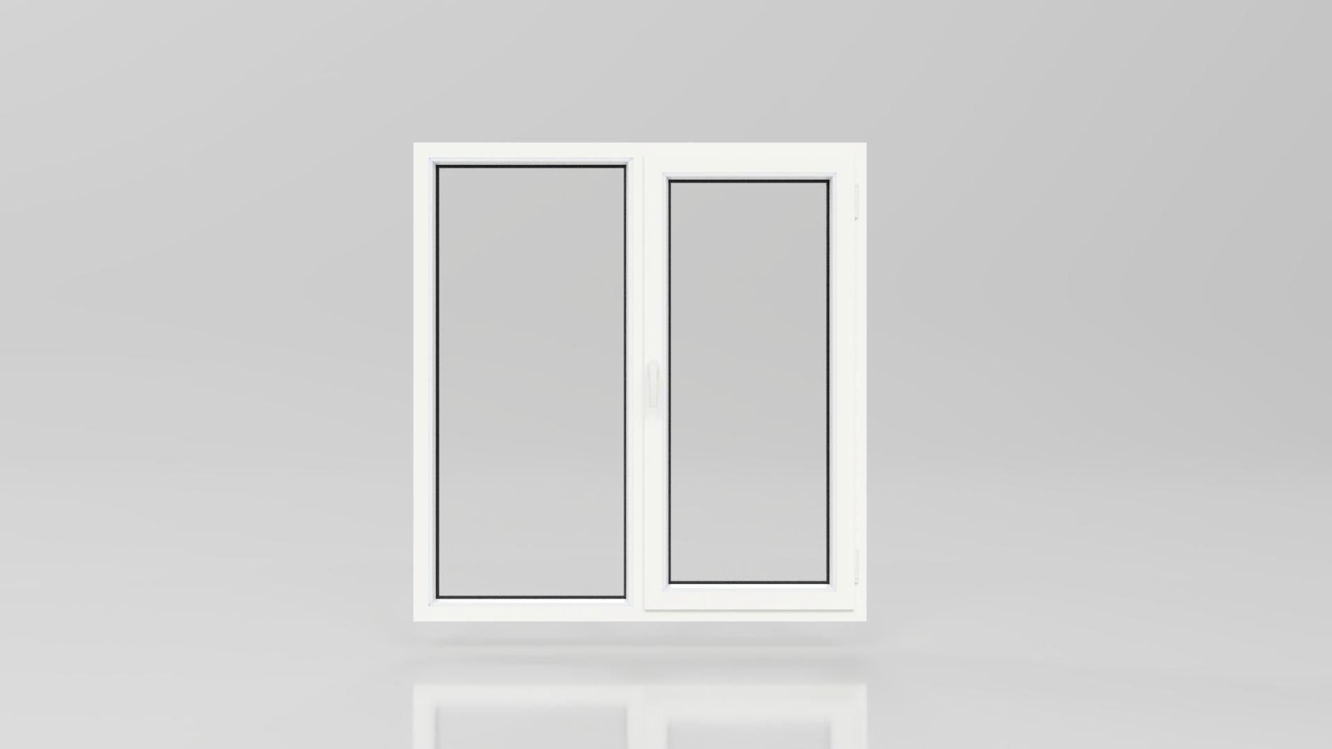 FENÊTRE PVC 2 VANTAUX 1 OUVRANT DROITE OB