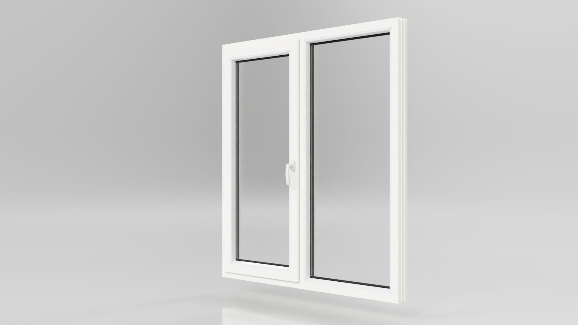 FENÊTRE PVC 2 VANTAUX 1 OUVRANT GAUCHE OB