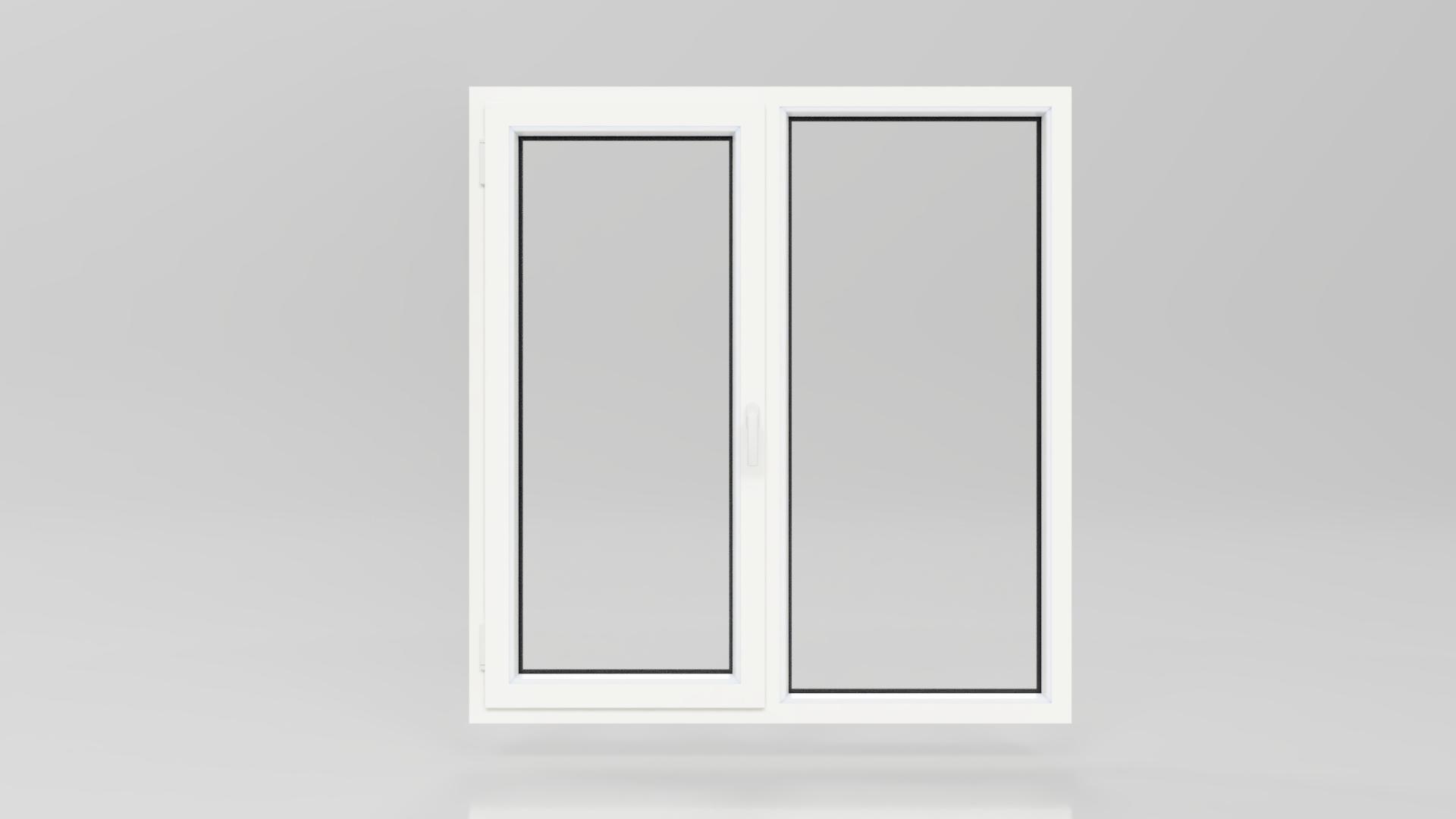 FENÊTRE PVC 2 VANTAUX 1 OUVRANT GAUCHE OB