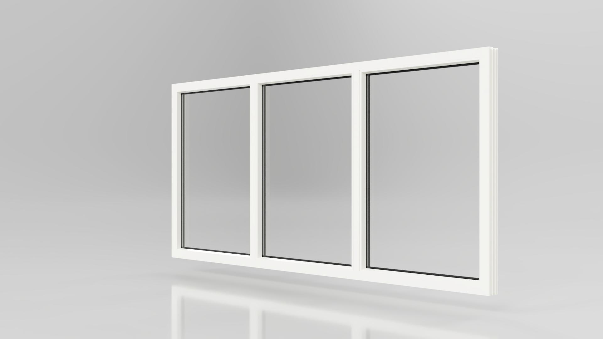 Baie Vitrée PVC 3 VANTAUX FIXE