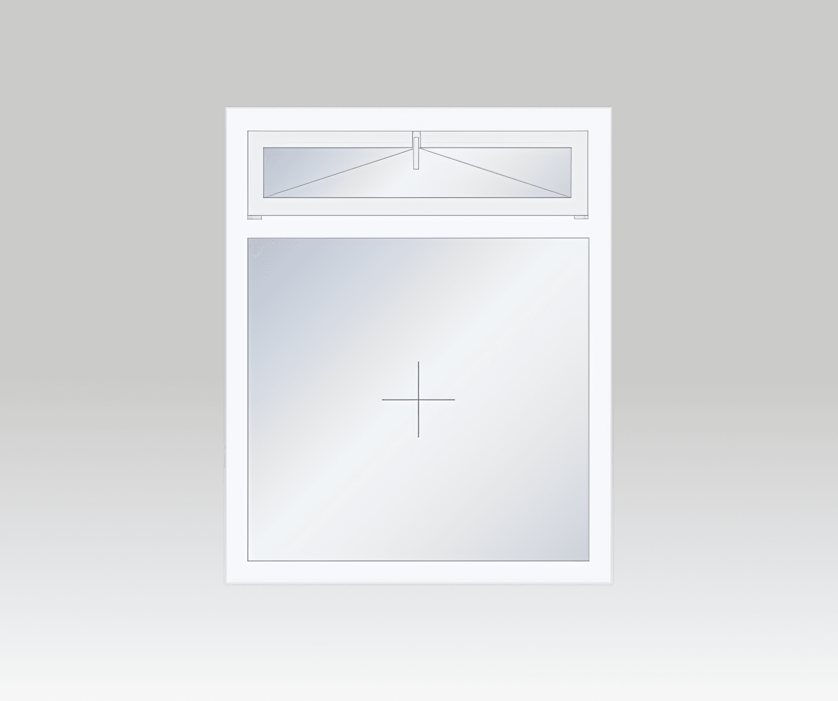 FENÊTRE PVC 1 VANTAIL FIXE  AVEC IMPOSTE  OUVRANT