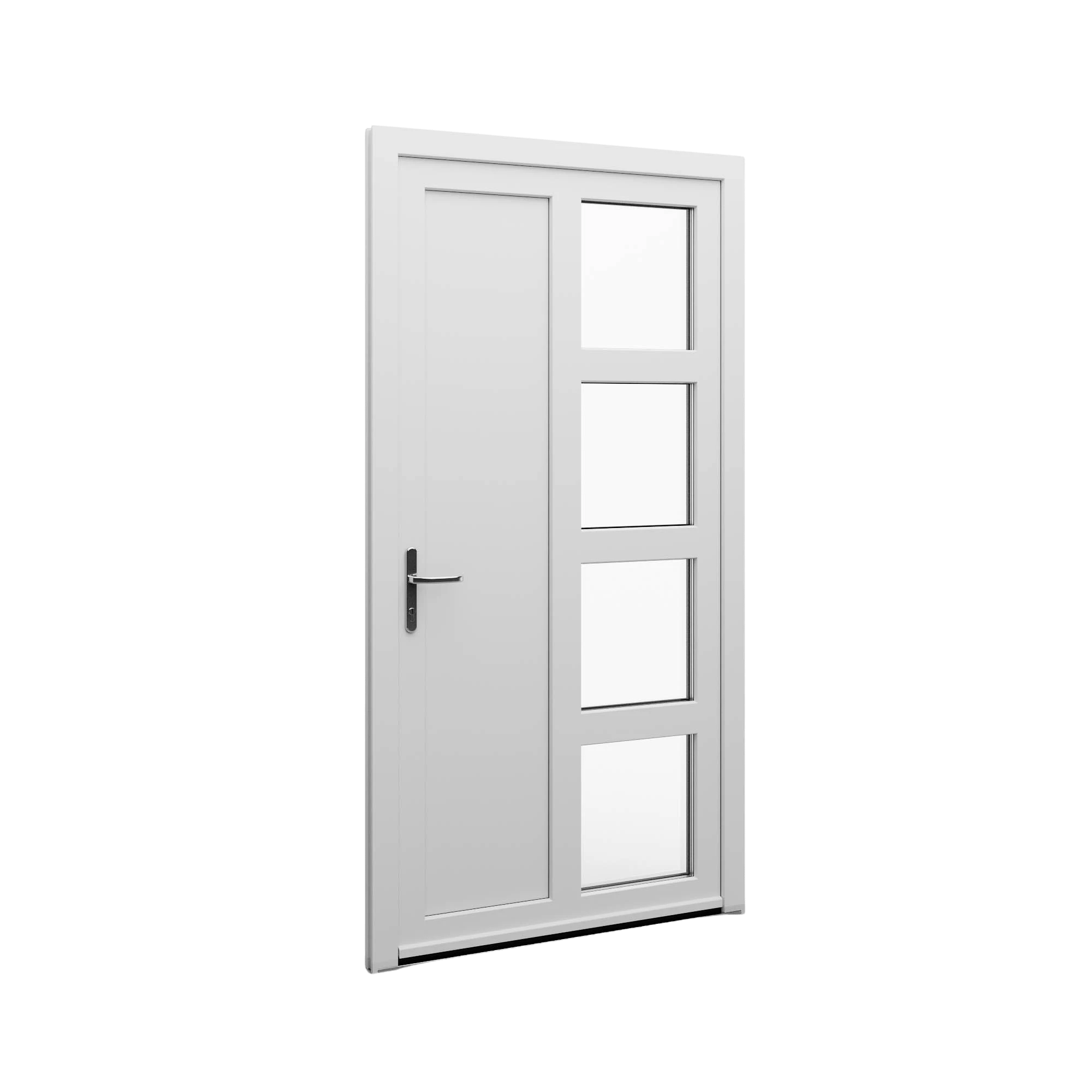 Porte avec quatre vitrage latéral coté droite