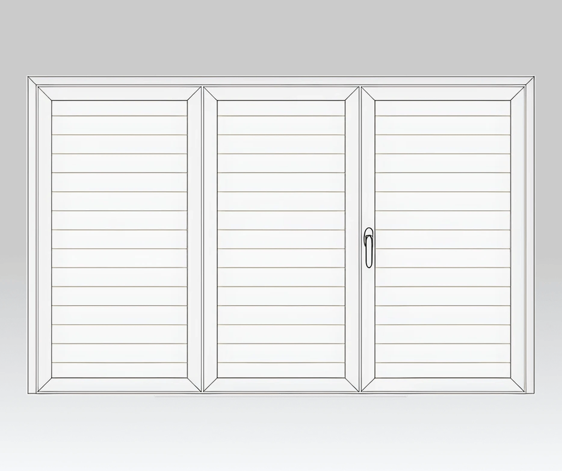 VOLETS BATTANTS EN ALUMINIUM 3 VENTAIL