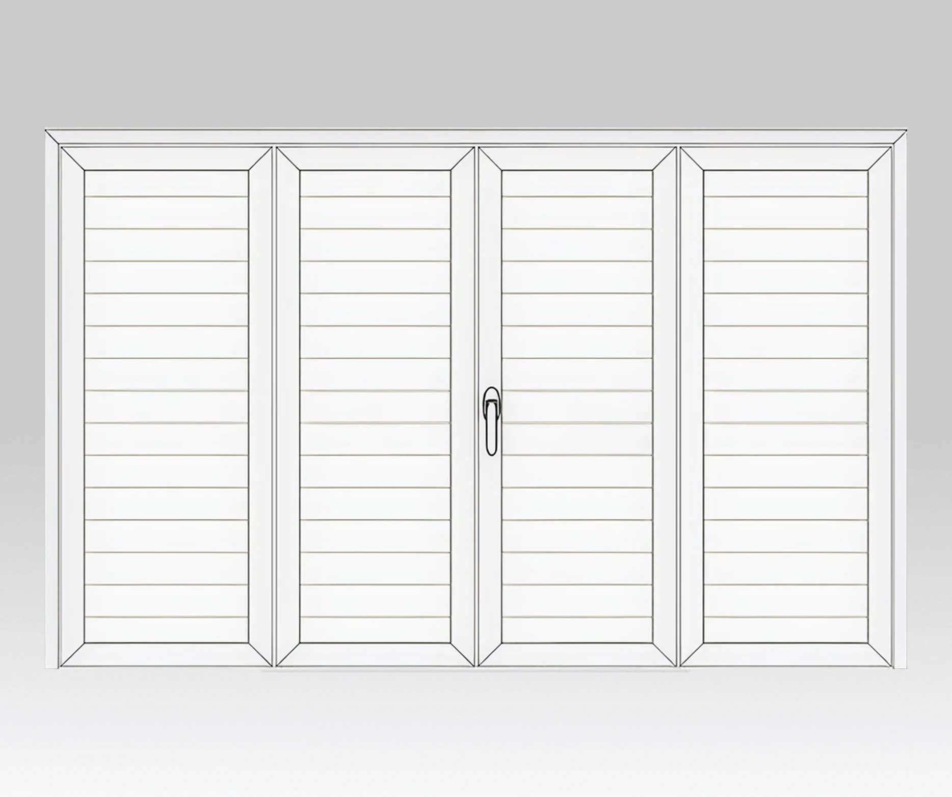 VOLETS BATTANTS EN ALUMINIUM 4 VENTAIL
